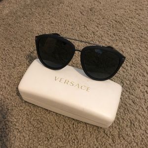 Versace Black aviator sunglasses